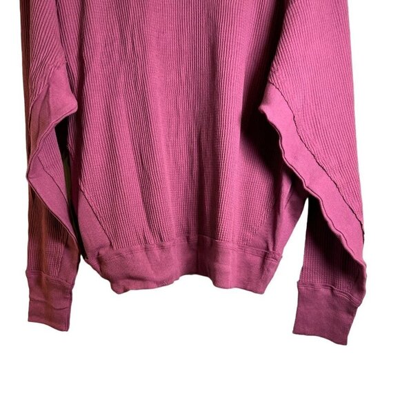 Nwt Free People "Santa Clara" Women's Thermal Top Mulberry Size M - Picture 8 of 11